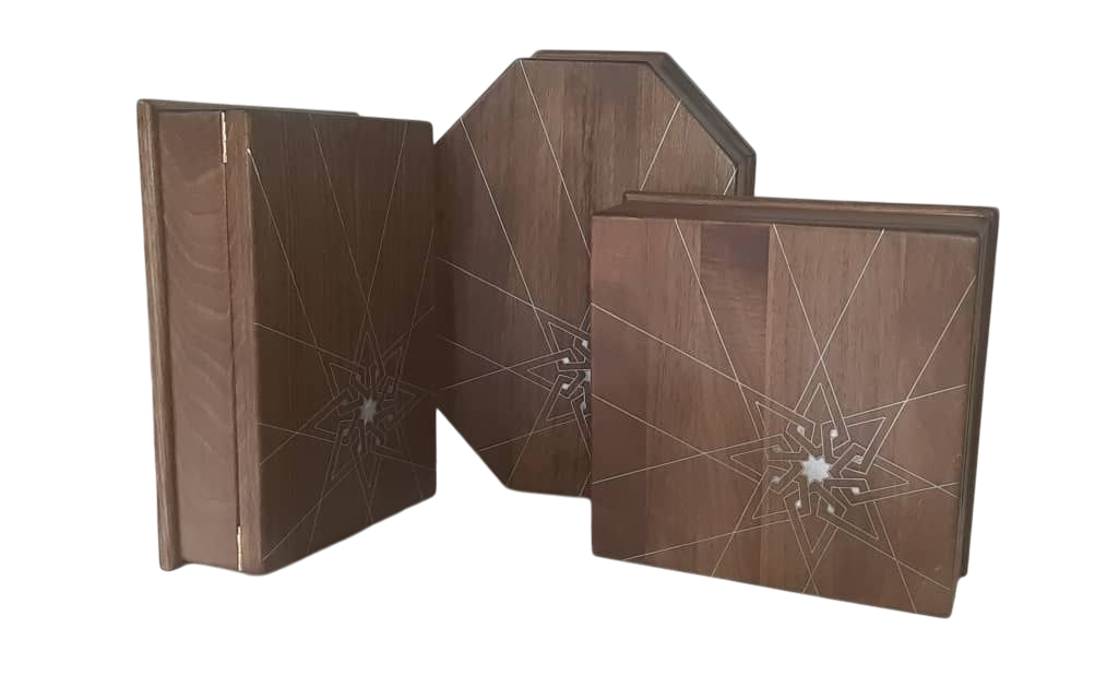 Three Damascene presentation box configurations