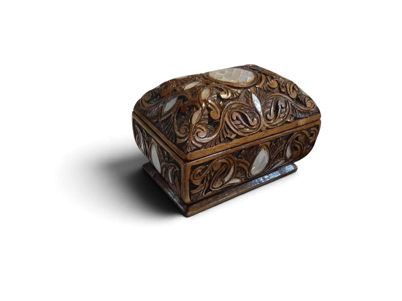 Ornate carved Damascene presentation box